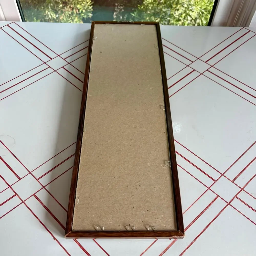 Vintage Wood Collage Picture Frame 5 Openings Brown Mat 20.5